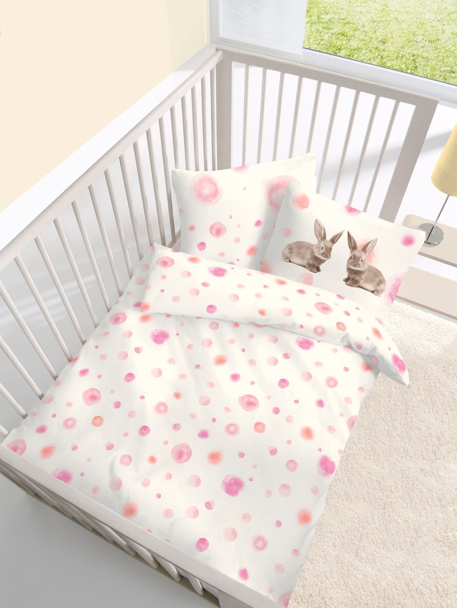 Pościel dziecięca z króliczkiem 100x135 + 40x60 cm