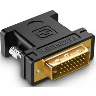 UGREEN Ugreen kabel z adapterem DVI na VGA (wtyczka DVI-I (24+5) na 15-pinową wtyczkę HD), pozłacany konwerter, czysto miedziane przewody, z obsługą rozdzielczości, 1080p do gier, DVD, laptopów, HDTV i proje (20122) - Kable komputerowe i do monitorów - miniaturka - grafika 1