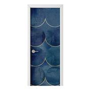 Naklejki na ścianę - Naklejka na drzwi HOMEPRINT Wzór w stylu japońskim 75x205 cm - miniaturka - grafika 1