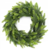Ozdoby bożonarodzeniowe - Wianek świąteczny 45 x 10 cm, zielony - miniaturka - grafika 1