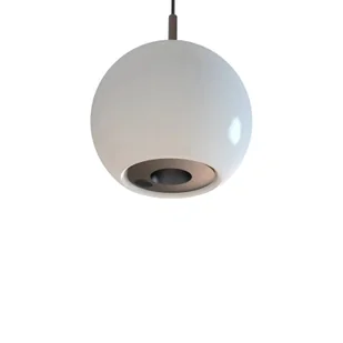 Lampa wisząca kula Iliso PL0148 Yaskr LED 10W 3000K szkło biała czarna - Lampy sufitowe - miniaturka - grafika 1