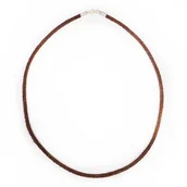 Naszyjniki - 7803-27 Naszyjnik Rzemień Skóra Naturalna + Srebro 925 - miniaturka - grafika 1