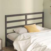 Inne meble do sypialni - Lumarko Wezgłowie łóżka, szare, 166x4x100 cm, lite drewno sosnowe - miniaturka - grafika 1