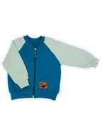 Śpiworki dla dzieci - Chłopięca bluza dresowa niebieska Nicol,r.56 - miniaturka - grafika 1