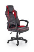 Fotele i krzesła biurowe - BAFFIN fotel gabinetowy czarny / czerwony - miniaturka - grafika 1