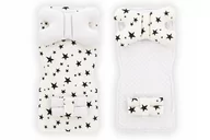 Akcesoria do wózków - Minky Wkładka Do Wózka Gondoli Materac Pasy 5w1 - miniaturka - grafika 1