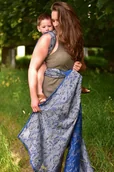 Chusty do noszenia dzieci - Yaro Slings Chusta tkana Yaro Slings - Terra Duo Silver Black Blue Seacell 5 4.2 m. - miniaturka - grafika 1