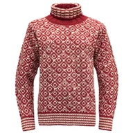 Bluzy sportowe męskie - Golf Devold Svalbard Wool High Neck Rozmiar: XL / Kolor: czerwony - miniaturka - grafika 1