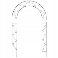 Kratki i pergole - Pergola ogrodowa na kwiaty 240 cm, czarna - miniaturka - grafika 1