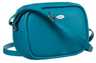 Torebki damskie - Torebka damska przez ramię crossbody torebka na suwak skóra naturalna Rovicky, turkusowy - miniaturka - grafika 1