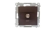 Gniazdka elektryczne - Kontakt Simon KONTAKT - Gniazdo SAT do instalacji indywidualnych brąz mat DASF1.01/46 SI - miniaturka - grafika 1