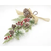 Ozdoby bożonarodzeniowe - Stroik z szyszkami i jarzębiną 85 cm - miniaturka - grafika 1