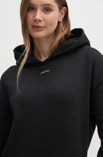 Calvin Klein bluza damska kolor czarny z kapturem gładka K20K207202 - Bluzy damskie - miniaturka - grafika 1