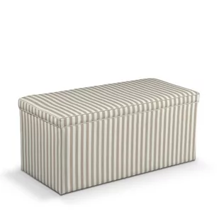 Dekoria.pl Skrzynia tapicerowana beżowo białe pasy 1,5cm) 120 × 40 × 40 cm Quadro 526-136-07 - Pufy i podnóżki - miniaturka - grafika 1