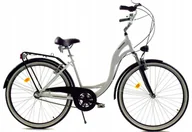 Rowery - Rower Dallas City Alu 28" 3spd - biały z czarnym - miniaturka - grafika 1