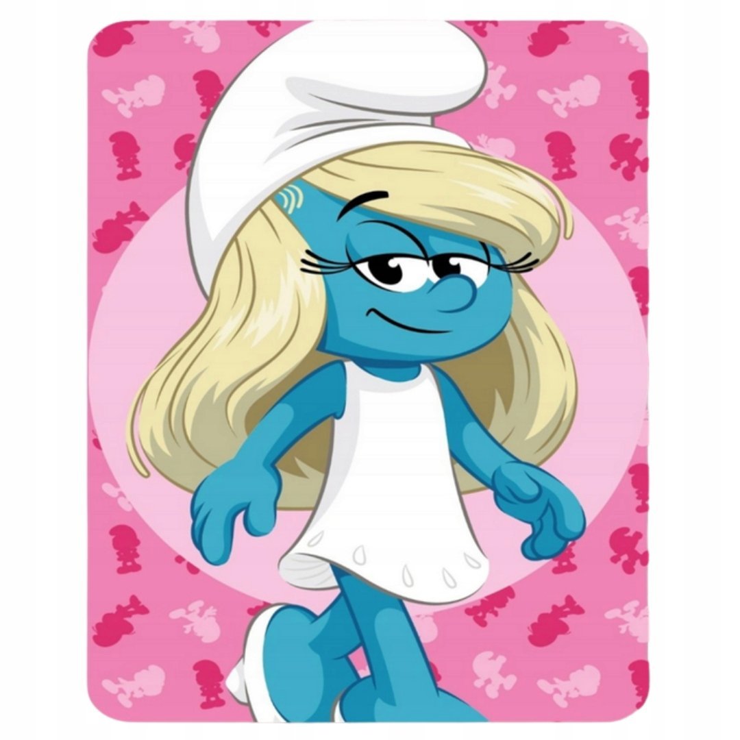 Smerfy Smerfetka Różowy Koc Polarowy 100x140 Dla Dzieci