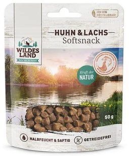Wildes Land Cat Softsnack Huhn & Lachs 50g - Przysmaki dla kotów - miniaturka - grafika 1