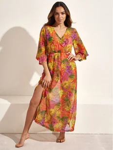 Selmark Sukienka plażowa BL596 Kolorowy Relaxed Fit - Sukienki - miniaturka - grafika 1