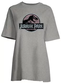 Piżamy damskie - Jurassic Park Damska koszula nocna, Szary Melange, L - grafika 1
