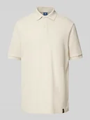 Koszulki męskie - Koszulka polo z wiskozy z detalem z logo - miniaturka - grafika 1