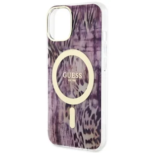Guess GUHMP14SHLEOPWP iPhone 14 6.1" różowy/pink hardcase Leopard MagSafe - Etui i futerały do telefonów - miniaturka - grafika 6