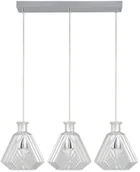 Lampy sufitowe - Lampa wisząca z trzema regulowanymi zwisami 6743/3C 8C z serii EGER - miniaturka - grafika 1
