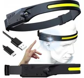Latarki - Latarka Led Na Głowę Czołowa usb zakres 230 stopn - miniaturka - grafika 1