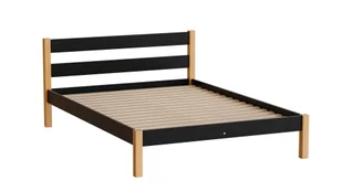 Łóżko Inka 140X200 Czarny / Dąb Naturalny - Łóżka - miniaturka - grafika 1