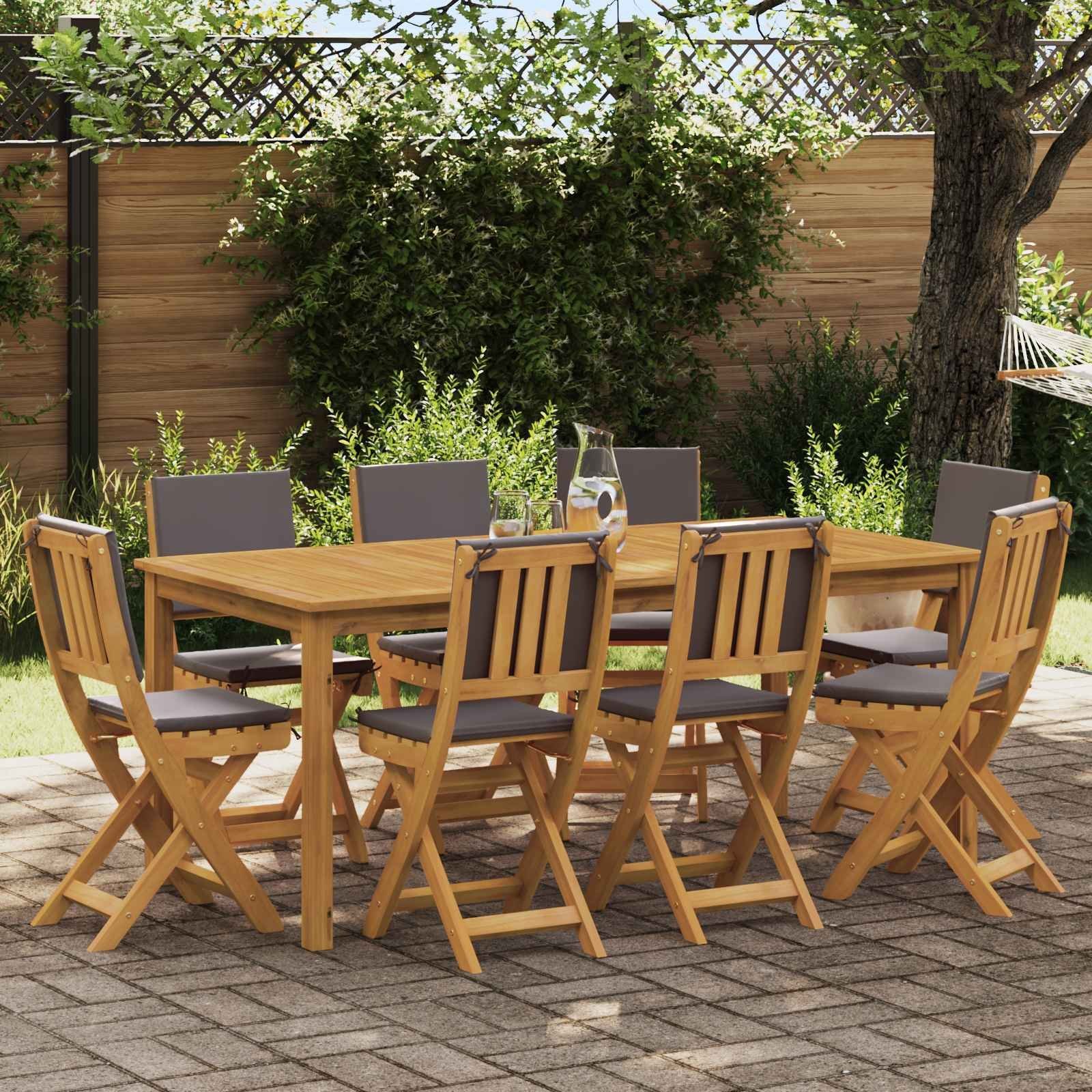 vidaXL Krzesła Bistro na Zewnątrz 8 pcs ciemnoszary 38 x 46 x 85 cm 3416296
