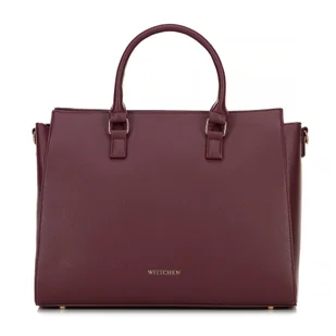 Damska torba na laptopa 17" z imitacji skóry bordowa - Torebki damskie Damska torba na laptopa 17" z imitacji skóry bordowa - Torebki damskie - miniaturka - grafika 1