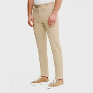 Beżowe gładkie chinosy męskie Pako Lorente roz. L32 W33 - Spodnie męskie - miniaturka - grafika 1