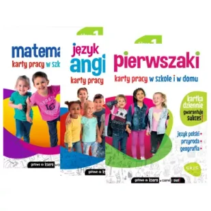 Pakiet Matematyka. Karty pracy w szkole i w domu. Klasa 1, Język angielski. Karty pracy w szkole i w domu. Klasa 1, Pierwszaki. Karty pracy w szkole i w domu - Pomoce naukowe - miniaturka - grafika 1