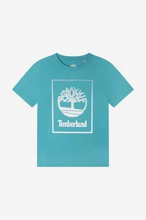 Koszulki dla dziewczynek - Timberland t-shirt bawełniany dziecięcy Short Sleeves Tee-shirt kolor czerwony z nadrukiem - grafika 1