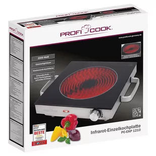 Kuchenka elektryczna Elektryczna kuchenka na podczerwień, płyta ceramiczna jednopalnikowa ProfiCook PC-EKP 1210 - Kuchenki elektryczne - miniaturka - grafika 7