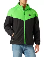 Kurtki męskie - Urban Classics Kurtka męska, czarny/zielony neonowy, XL - miniaturka - grafika 1