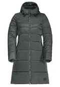 Płaszcze damskie - Jack Wolfskin EISBACH COAT W, Płaszcz outdoorowy Kobiety, slate green, M - miniaturka - grafika 1