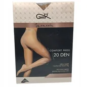Rajstopy - Gatta Rajstopy o działaniu kompresyjnym Moments Comfort Press 20DEN 3M Beż - miniaturka - grafika 1