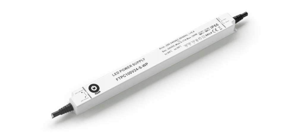 zasilacz Led 24V/6,25A CV, IP66 slim plastic case