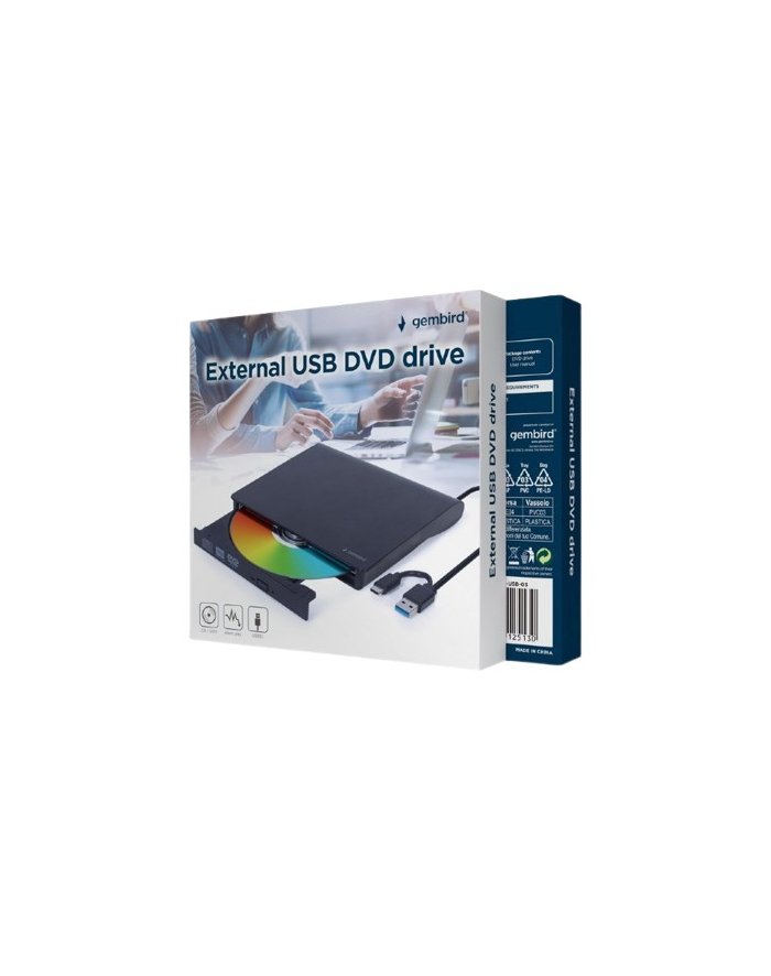 gembird Napęd DVD na USB zewnętrzny DVD-USB-031 czarny