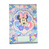 Zeszyty szkolne - Zeszyt szkolny w kratkę A5/16k bez marginesów Myszka Minnie w kwiatkach Wyprawka Szkolna dla Dziewczynki - miniaturka - grafika 1