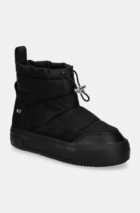 Tommy Hilfiger śniegowce FLAG NYLON MINI SNOWBOOT kolor czarny FW0FW08334 - Śniegowce damskie - miniaturka - grafika 1