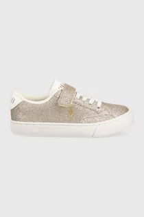 Buty dla dziewczynek - Polo Ralph Lauren sneakersy dziecięce kolor złoty - grafika 1