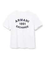 Koszulki i topy damskie - Armani Exchange T-shirt damski, biały, S - miniaturka - grafika 1