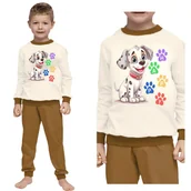 Piżamy chłopięce - Piżama Dziecięca Chłopięca dla Chłopca Bawełniana Gruba Ciepła Bawełna 100% Długi Rękaw Kolorowa z Pieskiem 116 - Marcinkowski - miniaturka - grafika 1