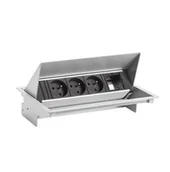 Gniazdka elektryczne - BACHMANN CONEO Set 3xUTE 1xCM 0.2m GST18 białe aluminium - miniaturka - grafika 1