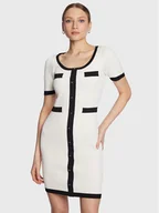 Sukienki - Fracomina Sukienka dzianinowa FS23SD5005K41701 Biały Slim Fit - miniaturka - grafika 1