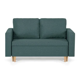 Sofa kanapa 2 os z funkcją spania KEN turkusowa - Sofy i kanapy - miniaturka - grafika 1