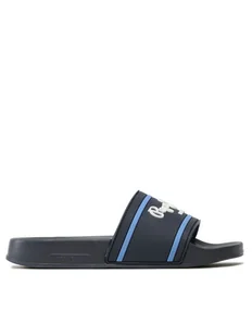 Pepe Jeans Klapki Slider Logo B PBS70054 Granatowy - Buty dla chłopców - miniaturka - grafika 1