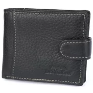 Portfele - Portfel skórzany męski mały z zapinką Beltimore czarny RFiD L51 czarny - miniaturka - grafika 1