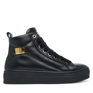 Botki Elisabetta Franchi High Top Lace Up F4-A9E-0362-1251930 D Czarny - Buty dla dziewczynek - miniaturka - grafika 1